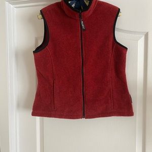 Women’s Eddie Bauer Polartec Vest/Body Warmer. Red. Size Small